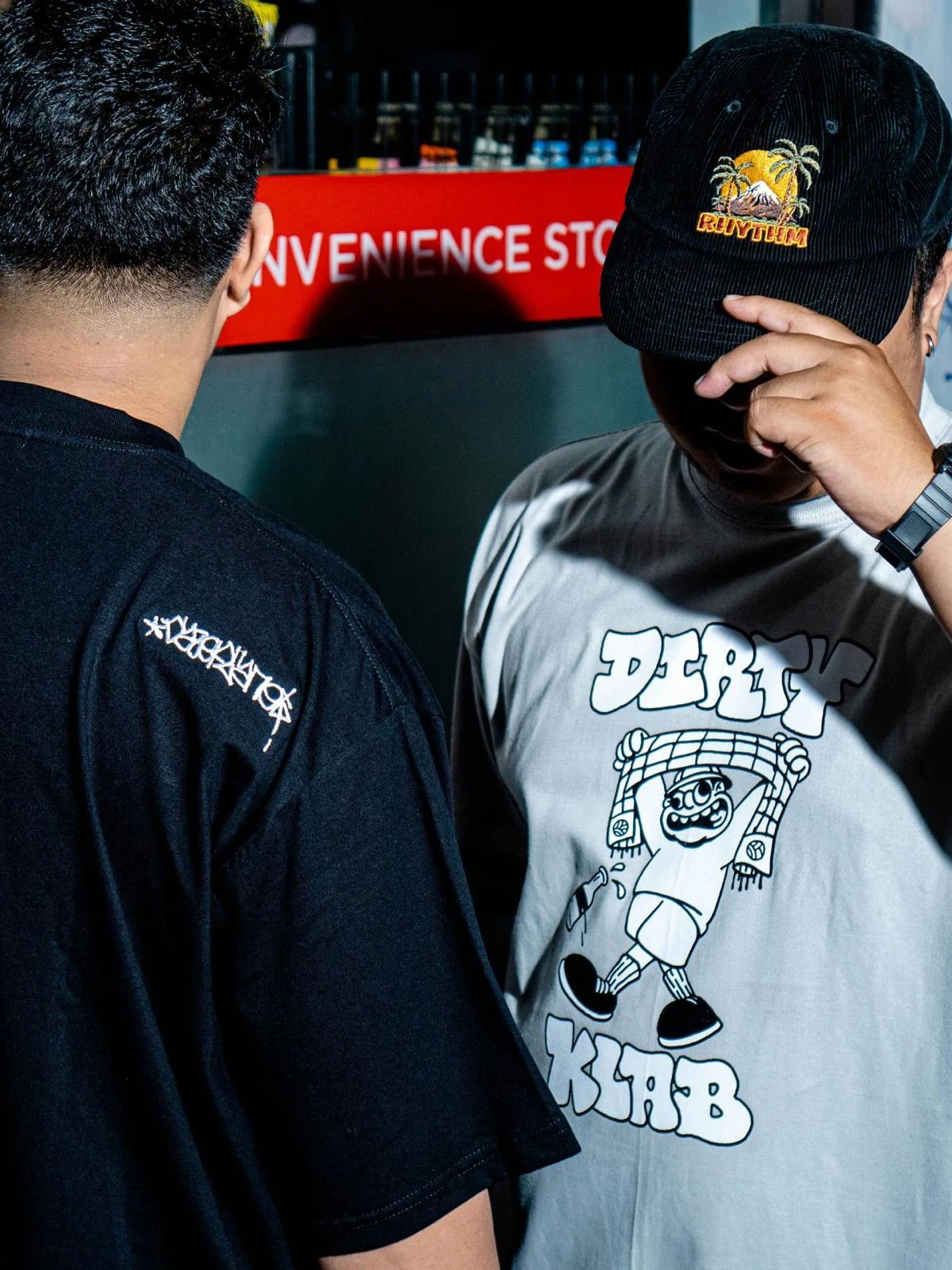 Rhythm embroidered cap editorial photo