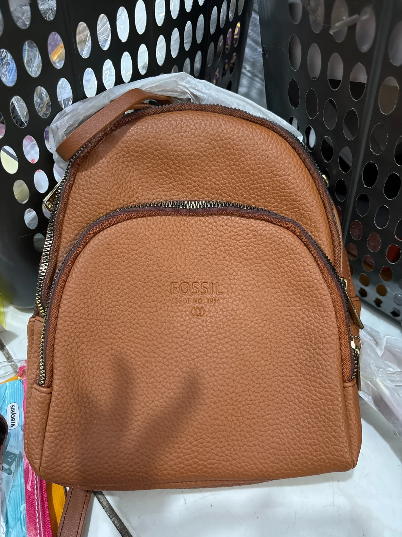Tan archive backpack